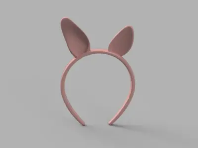 Bunny Ears Headband Free 3D print model