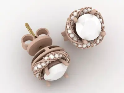 Luxury Earring 005 - Vortex Earring 3D print model