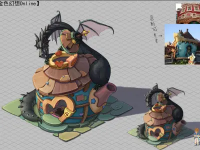 Game Cartoon - Panlong Warehouse 03 3D model