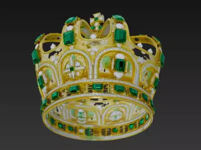 Golden Crown 3d Model 3D model