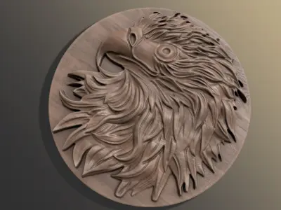 EAGLE HEAD RELIEF FOR CNC AND 3D PRINTING 3D print model