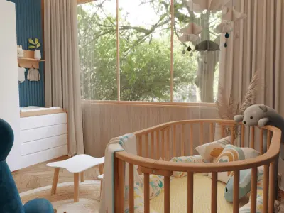 Baby Room 3 Blender Scene 3D model