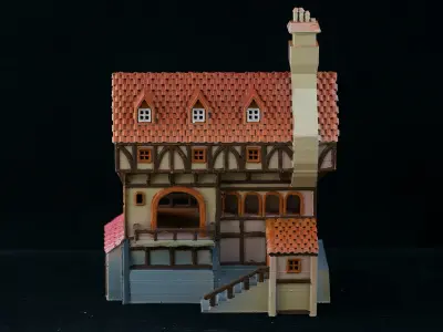 Medieval House 32 3D print model 3D model