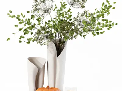 Decorative Set 217 Low-poly 3D model