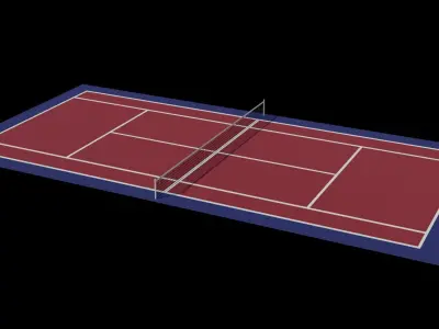Tennis Courts Pack Low-poly 3D model