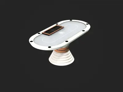 Poker Table Low-poly 3D model