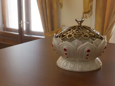 Ceramic Incense Burner Pot 3D model