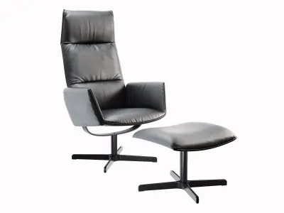 DS 344 Armchair and Footstool 3D model