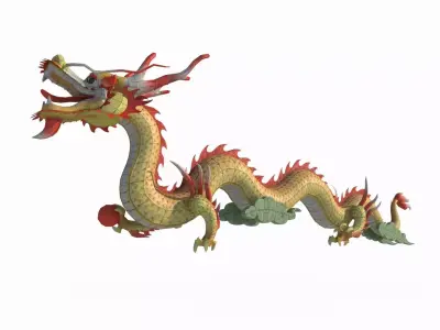 Ancient Asian dragon lantern 3D model