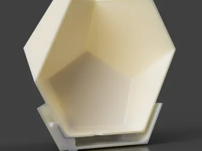 Flower pot dodecahedron with saucer base Free 3D print model