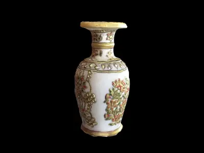 Marble Meenakari Gold Plated Low-poly 3D model