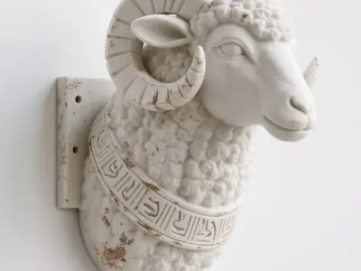 goat sculpture 3D print model