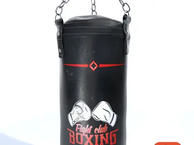 Leather Punching Bag Low-poly 3D model