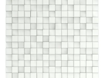 Green Wooden Blocks Wall Panel 3D model