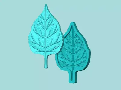 Sunflower Leaf 01 - Silicone Mold Maker - Template 3D print model