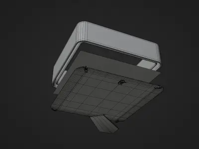 Curved Picture Frame with Dining Set 3D model