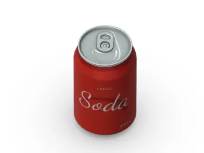 Supermarket Soda Drink Can 02 Low Poly PBR Realistic  Low-poly 3D model