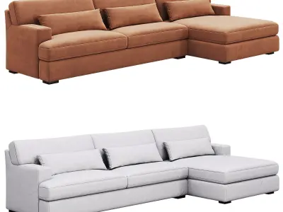 Dune Two-Piece Large Chaise Sectional By Arhaus 3D model