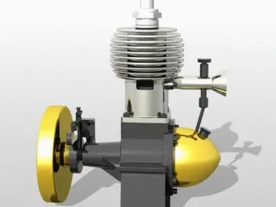 Model gas engine Free 3D model