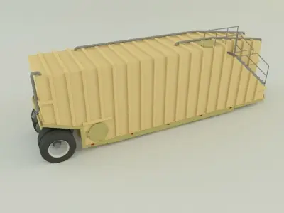 Frac Tank trailer model 3D model