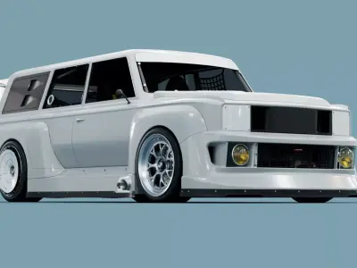 80s 70s Racing SUV 3D model