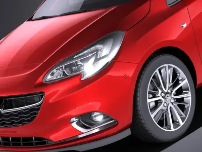 Opel Corsa 3-door 2017 VRAY 3D model