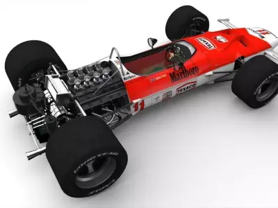 Mclaren M7A Low-poly 3D model