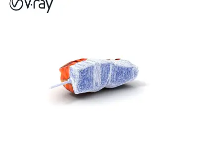 Realistic Salmon Kebab Grill Marks model pack Low-poly 3D model