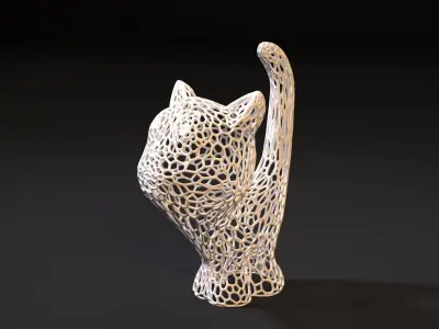 Figurine kitten 3D print model