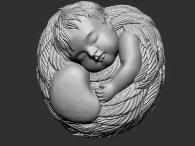 sleeping cupid 3D print model