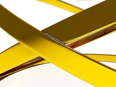 Twist Gold Coffee Table 3D model