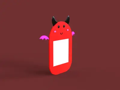 Cartoon Devil Frame  Low-poly 3D model