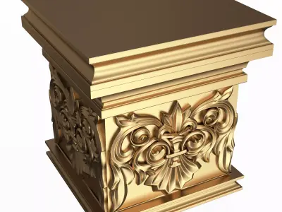 Carved Capital 01102 Low-poly 3D model