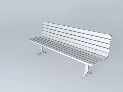 Green bench Free 3D model
