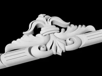 Central decor ornament for furniture 3D model 334