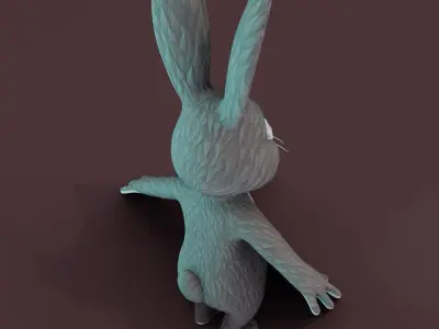 Cartoon Animated Wolf and Rabbit 3D Model Collection Low-poly 3D model