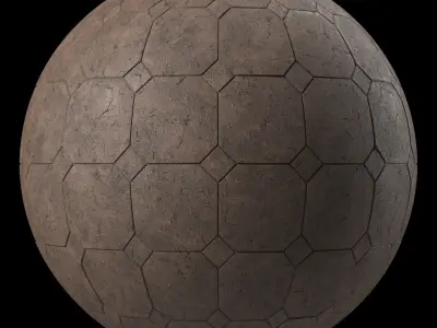 Tile Materials 36- Concrete Tiling By Gravel Sbsar Pbr Seamless Texture