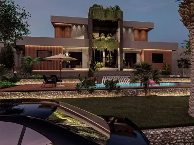 Luxurious Villa in Verdant Surroundings 3D model