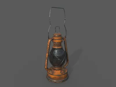 Oil Lamp Low-poly 3D model