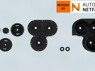 3D Printable Differential Gear Transfer 3D print model