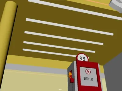 Gas Station Free 3D model