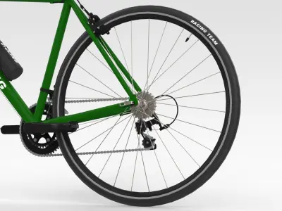 Racing Bicycle - Green 3D model