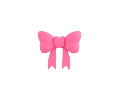 Cartoon Gift Bow 3D model