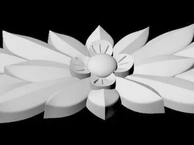 Central decor ornament for furniture 3D model 39