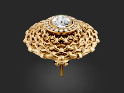 Weave Diamond Earrings 3D print model