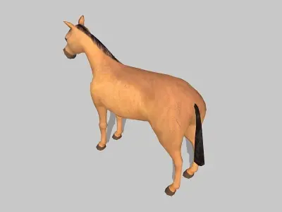 horse - Low-poly 3D model