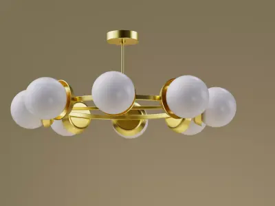 EZIO 54 inch ROUND GLOBE CHANDELIER 3D model