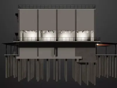 Industrial Building 004 3D model