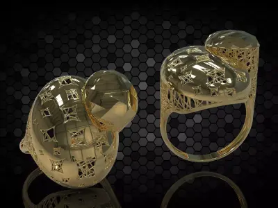 BAGUE MIROIR 3D print model