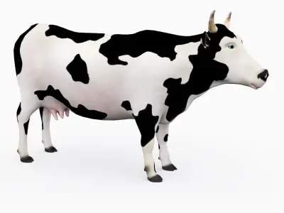 3D COW Low-poly 3D model